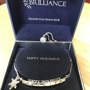 Silver holiday bracelet